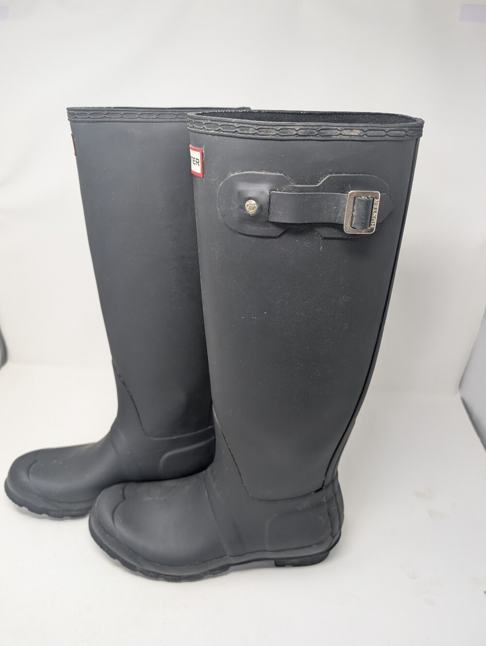 Hunter Original Women's Tall Rubber Rain Boots - Black Size 8
